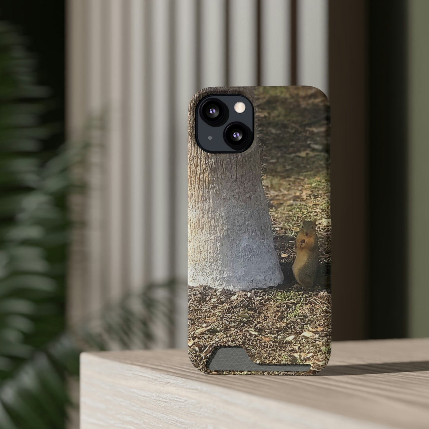 Squirrel and A Nut | Phone Case with Card Holder | Urban Geographic Collection | Life By Ortavia