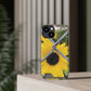 Sunflower Behind A Fence | Phone Case With Card Holder for iPhone and Galaxy Phones