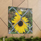 Sunflower Behind A Fence Canvas Gallery Wraps