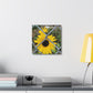 Sunflower Behind A Fence Canvas Gallery Wraps