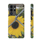 Sunflower Behind A Fence | Phone Case With Card Holder for iPhone and Galaxy Phones