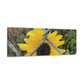 Sunflower Behind A Fence Canvas Gallery Wraps