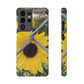 Sunflower Behind A Fence | Phone Case With Card Holder for iPhone and Galaxy Phones