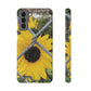 Sunflower Behind A Fence | Phone Case With Card Holder for iPhone and Galaxy Phones