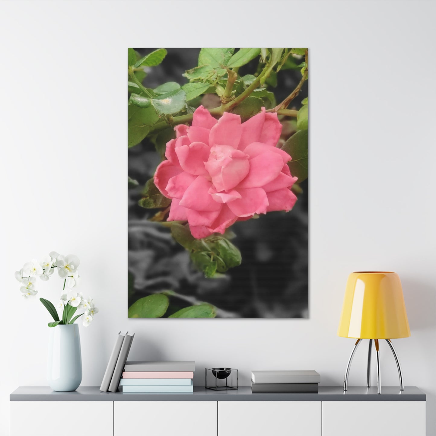 Pink Flower On A Vine | Wall Canvas | Bloom Collection