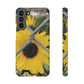 Sunflower Behind A Fence | Phone Case With Card Holder for iPhone and Galaxy Phones