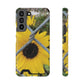 Sunflower Behind A Fence | Phone Case With Card Holder for iPhone and Galaxy Phones