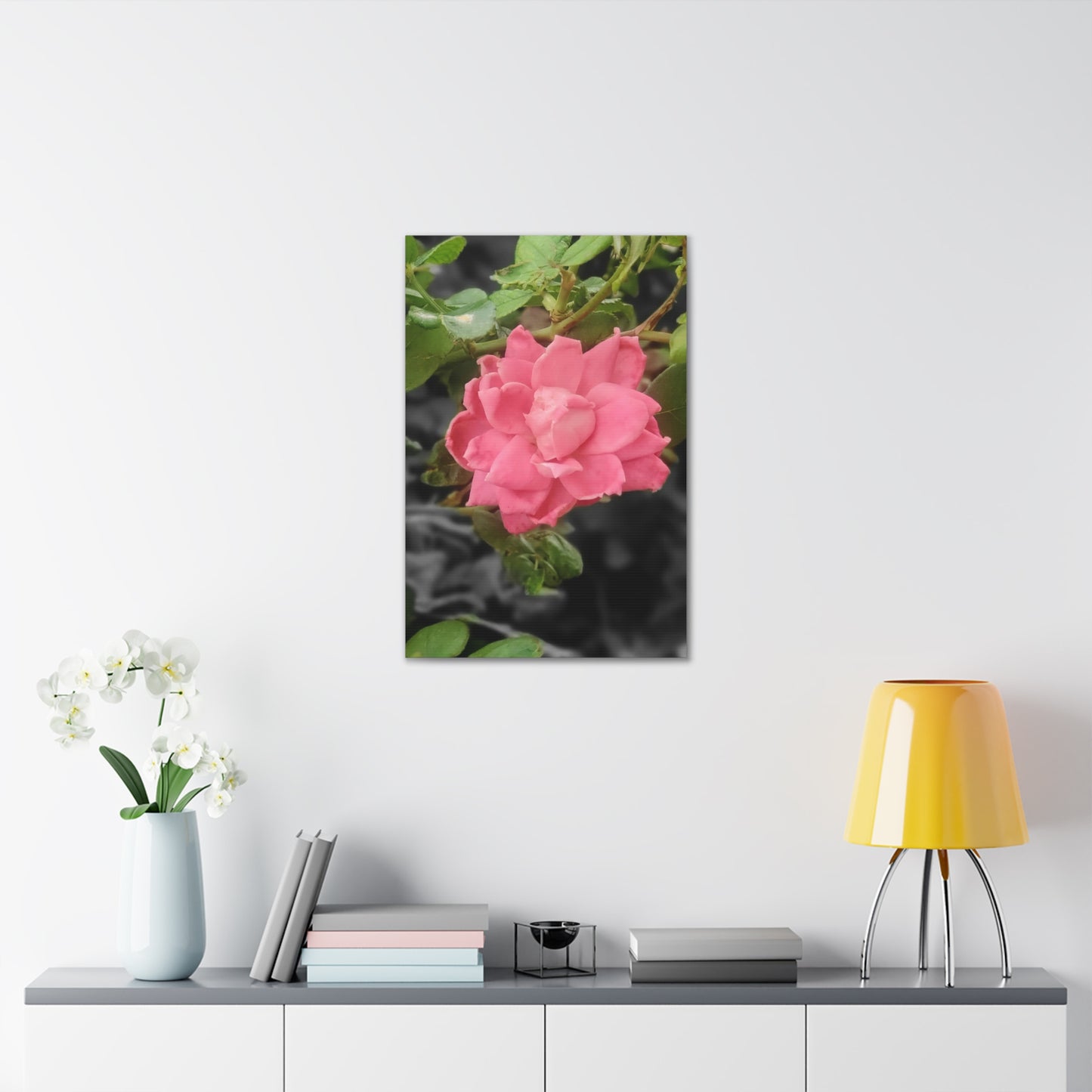 Pink Flower On A Vine | Wall Canvas | Bloom Collection