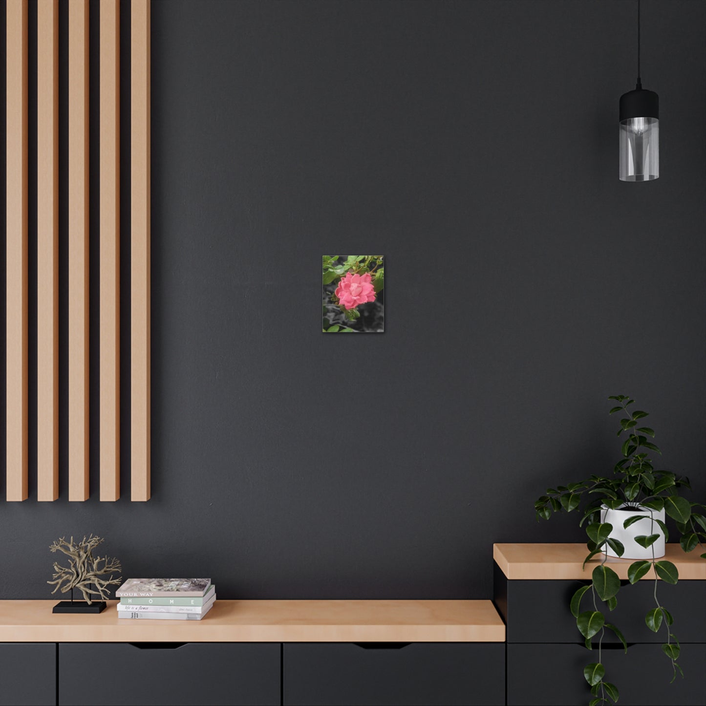 Pink Flower On A Vine | Wall Canvas | Bloom Collection