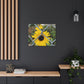 Sunflower Behind A Fence Canvas Gallery Wraps