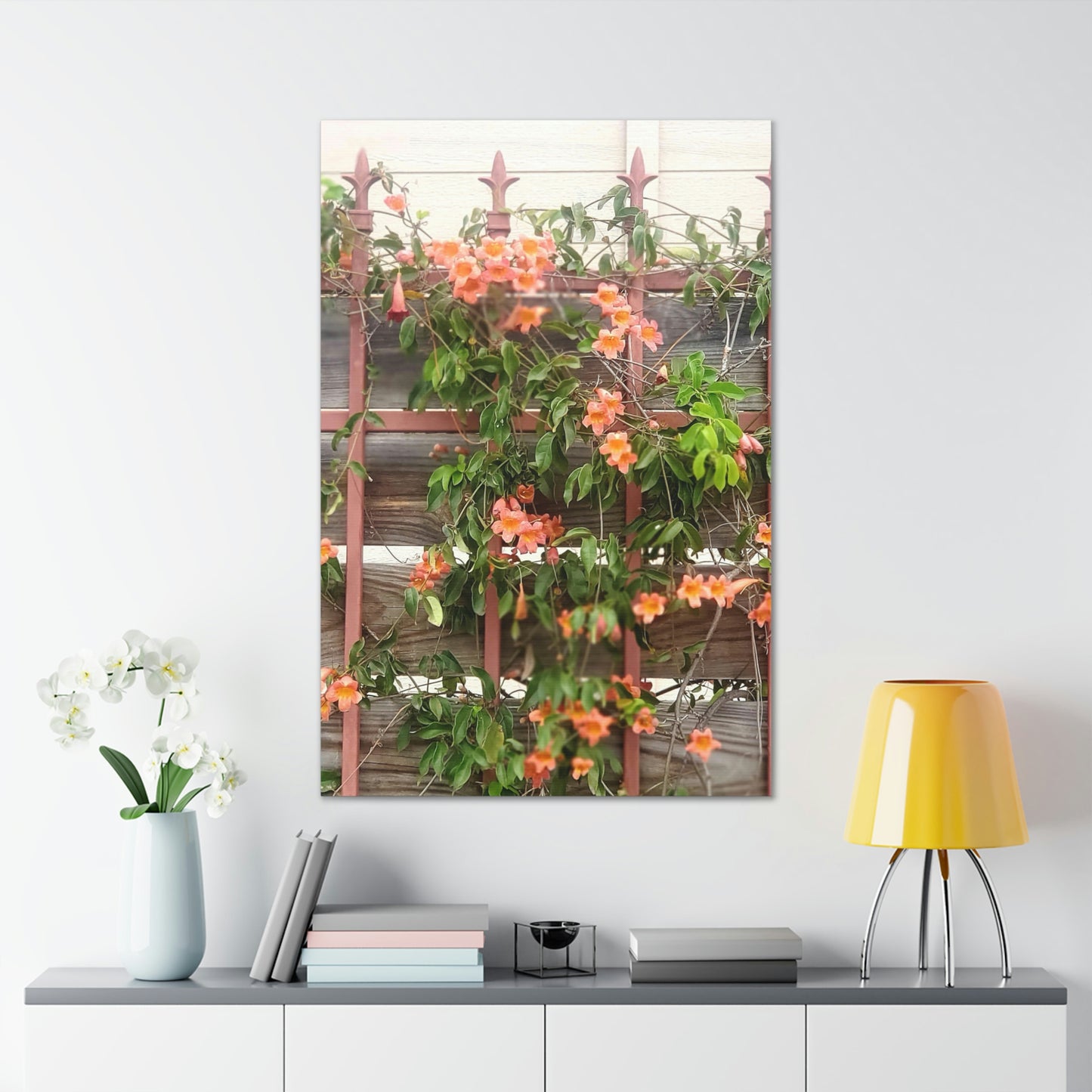 Flowers On A Rugged Fence | Wall Art Canvas | High Bloom Collection | Life By Ortavia