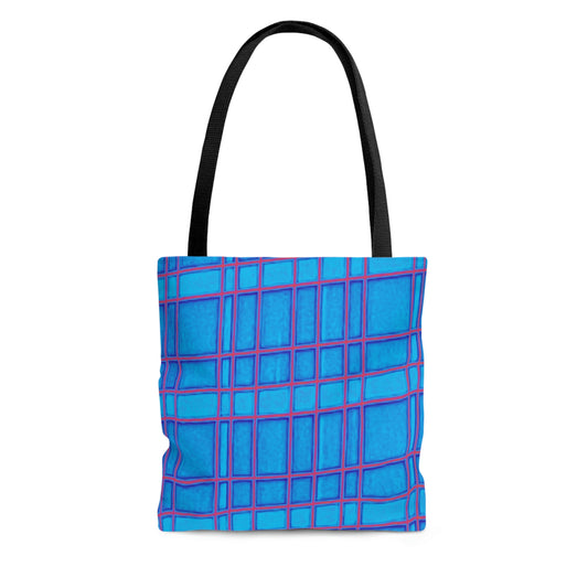 Light Blue/Red | Tote Bag | Vintage Window Collection | Life By Ortavia