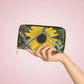 Sunflower Behind A Fence | High Bloom Collection | Zipper Wallet | Life By Ortavia