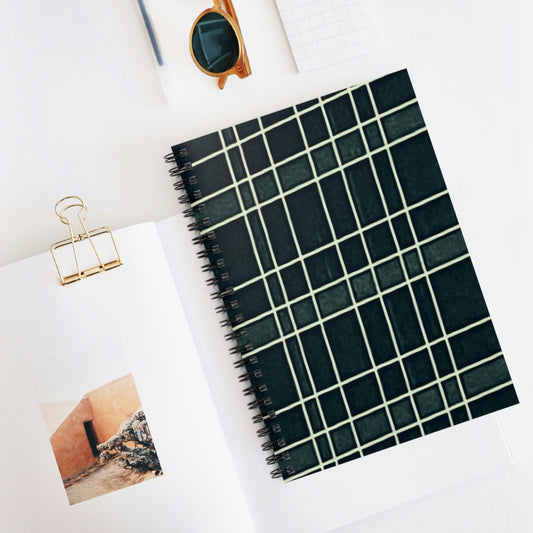 Black/Green | Spiral Notebook 118 pg Ruled | Vintage Window Collection | Life By Ortavia