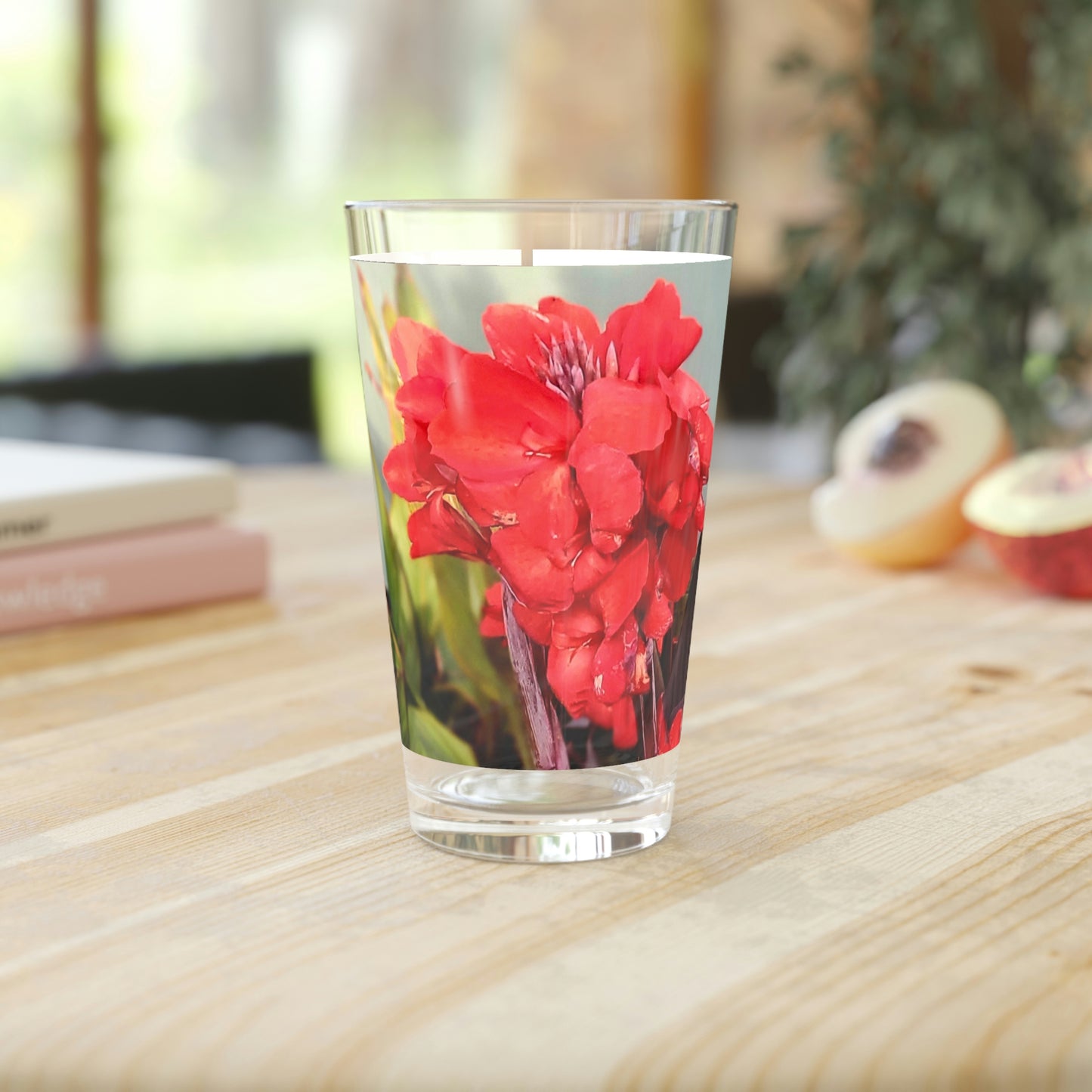 Red Canna | Pint Glass 16 oz | Life By Ortavia