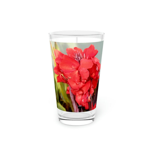Red Canna | Pint Glass 16 oz | Life By Ortavia
