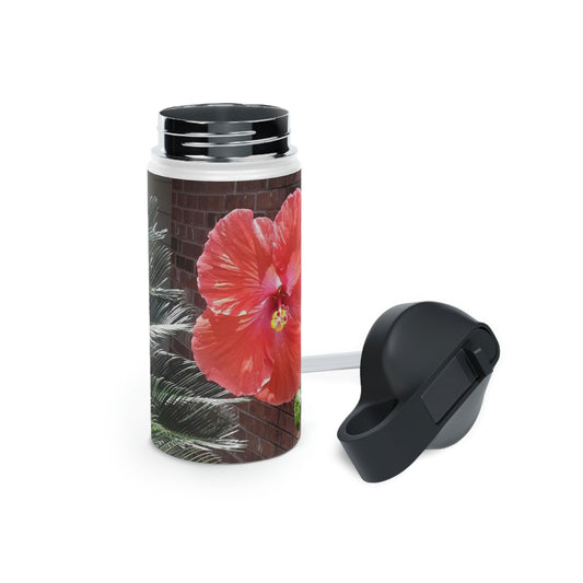 Peach Hibiscus | Stainless Steel Water Bottle, Standard Lid | High Bloom Collection | Life By Ortavia