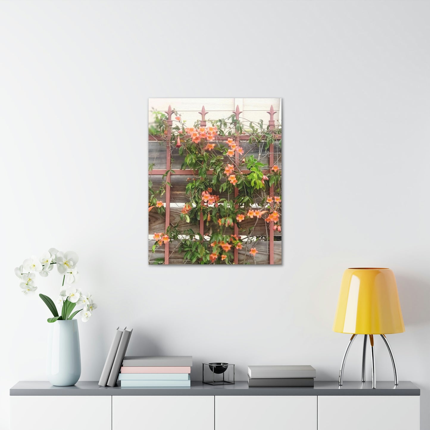 Flowers On A Rugged Fence | Wall Art Canvas | High Bloom Collection | Life By Ortavia