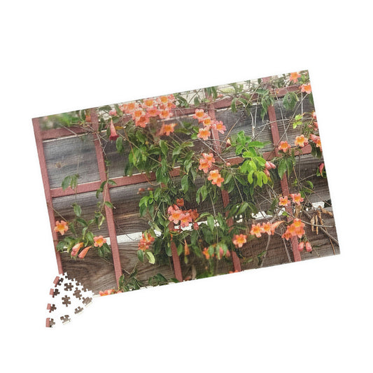 Flowers On A Rugged Fence | Puzzle | 110 252 500 1014 pc | High Bloom Collection | Life By Ortavia