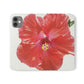 Peach Hibiscus White Background | Folio Phone Case | High Bloom Collection | Life By Ortavia