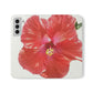 Peach Hibiscus White Background | Folio Phone Case | High Bloom Collection | Life By Ortavia