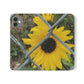 Sunflower Behind A Fence | Folio Phone Case | High Bloom Collection | Life By Ortavia