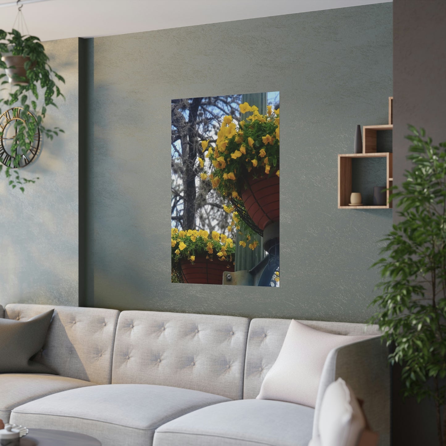 Yellow Pansies Downtown | Satin Posters (210gsm) | High Bloom Collection | Life By Ortavia