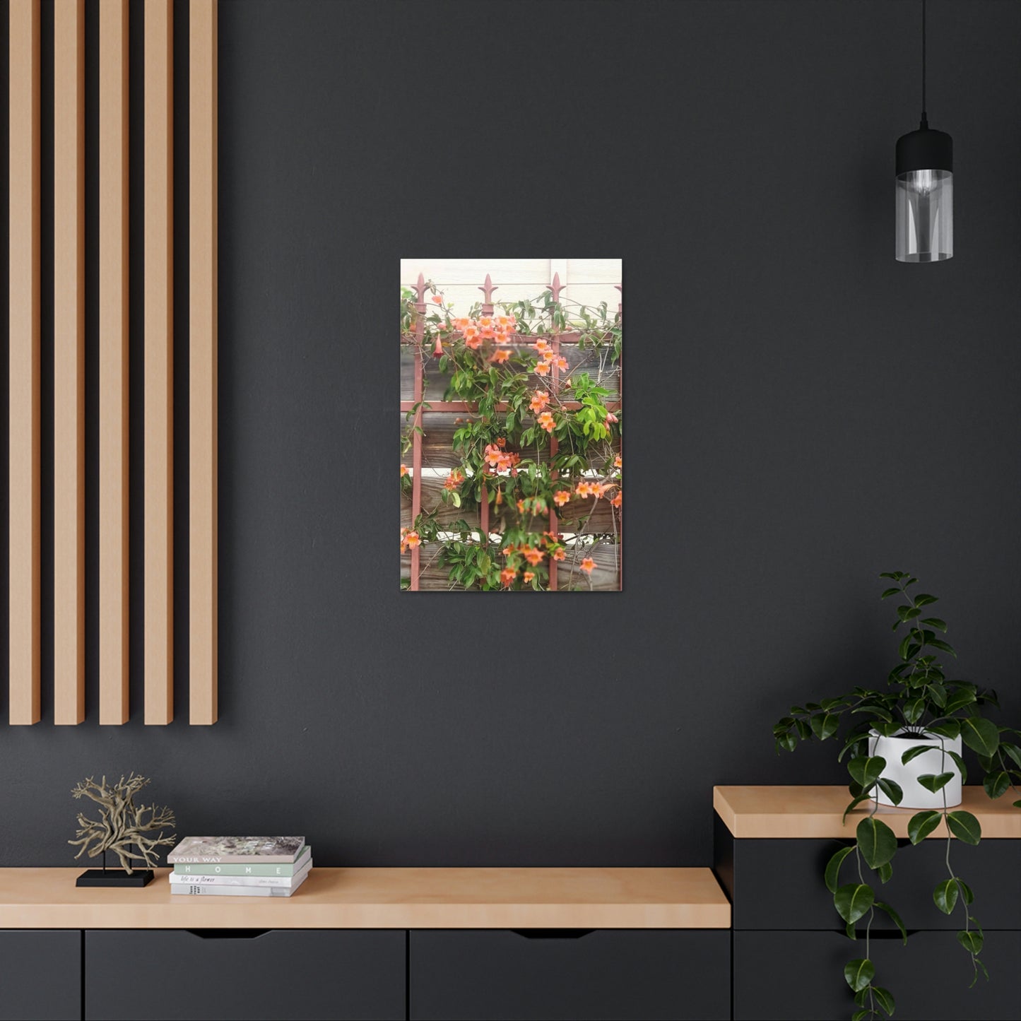 Flowers On A Rugged Fence | Wall Art Canvas | High Bloom Collection | Life By Ortavia