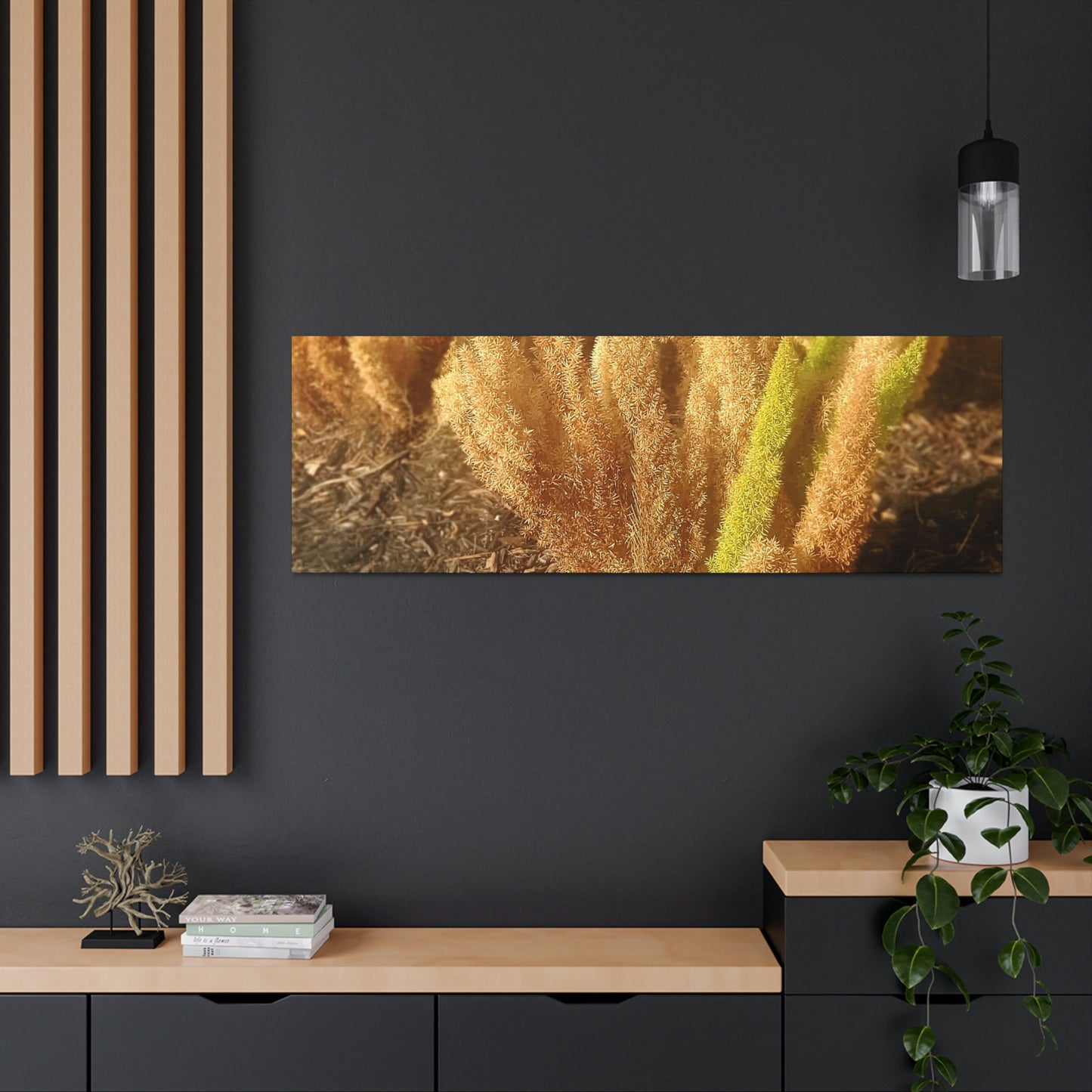 Golden Foxtail Fern | Wall Art Canvas | High Bloom Collection | Life By Ortavia