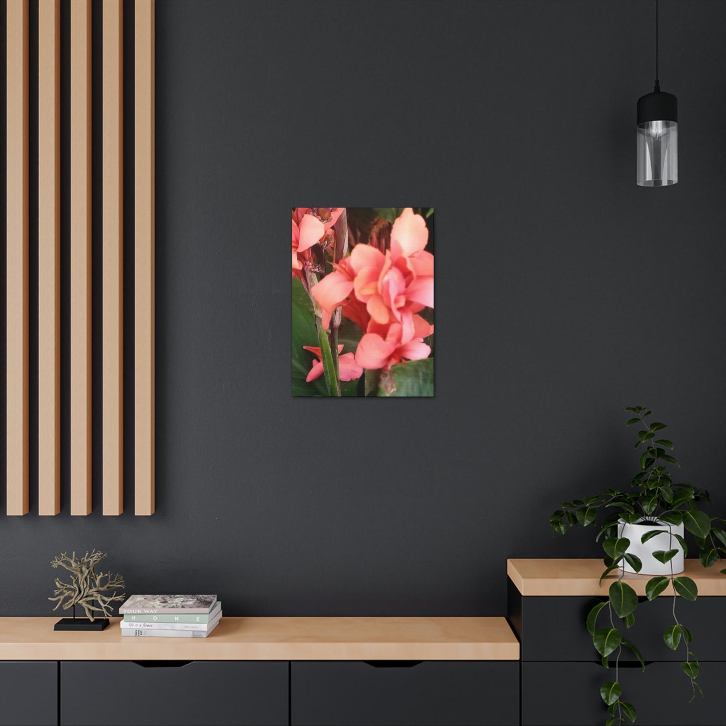 Art Prints & Wall Art, Canvas Gallery with Pink Canna Flower