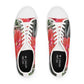 Women's Low Top Sneakers with Peach Hibiscus Design