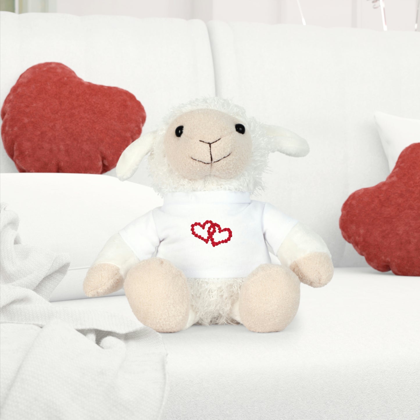 Plush Toy with T-Shirt Bear Elephant Sheep Bunny Gift for Him and Her Holiday Gifts