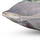 Spun Polyester Square Couch Pillow with Tropical Peach Flower Design