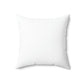 Spun Polyester Square Pillow with Sunflower Behind A Fence Design