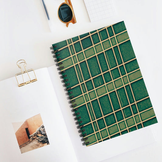 Green/Yellow | Spiral Notebook 118 pg Ruled | Vintage Window Collection | Life By Ortavia