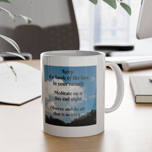 Joshua 1:8 - How to Have Good Success | 11 oz ceramic mug | Morning Reminders Collection | Life By Ortavia