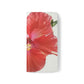 Peach Hibiscus White Background | Folio Phone Case | High Bloom Collection | Life By Ortavia