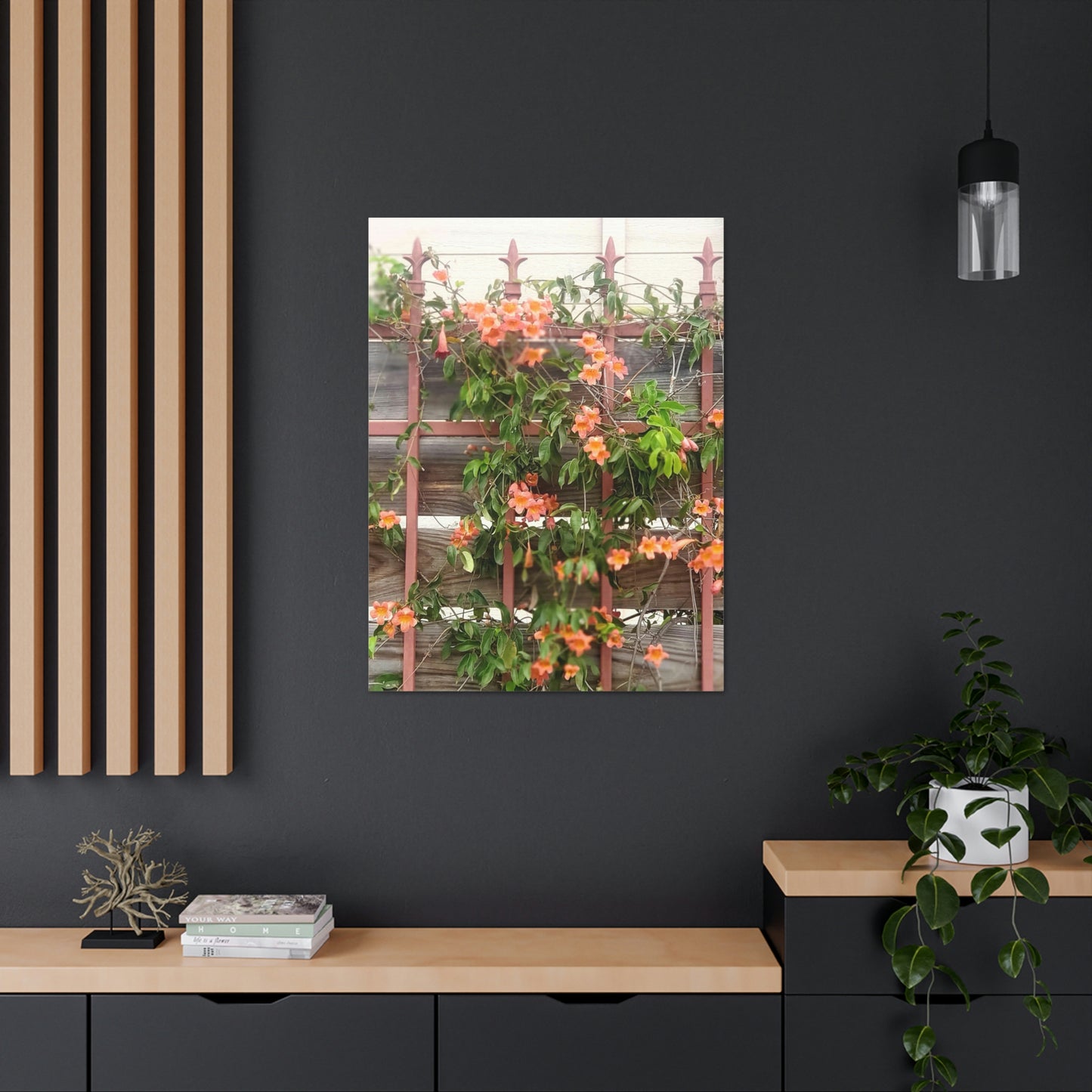 Flowers On A Rugged Fence | Wall Art Canvas | High Bloom Collection | Life By Ortavia