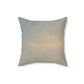 Spun Polyester Square Couch Pillow with Pink/Blue Multi-Colored Sky Design