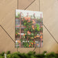 Flowers On A Rugged Fence | Wall Art Canvas | High Bloom Collection | Life By Ortavia