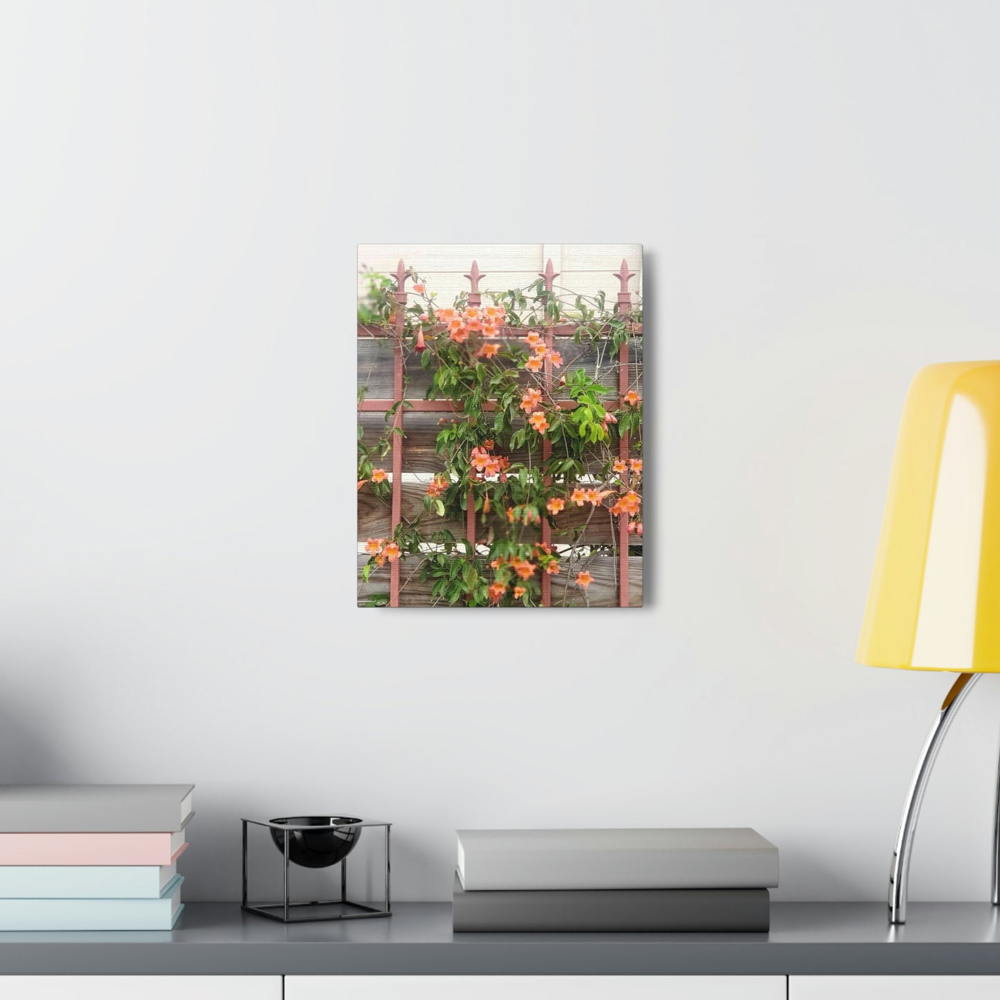 Flowers On A Rugged Fence | Wall Art Canvas | High Bloom Collection | Life By Ortavia