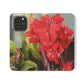 Red Canna | Folio Phone Case | High Bloom Collection | Life By Ortavia