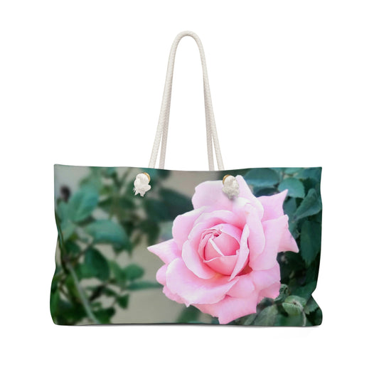 Focus On A Pink Rose | High Bloom Collection | Weekender Bag 24" x13" | Life By Ortavia
