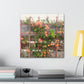 Flowers On A Rugged Fence | Wall Art Canvas | High Bloom Collection | Life By Ortavia