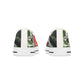 Women's Low Top Sneakers with Peach Hibiscus Design