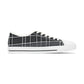 Women's Low Top Sneakers with Vintage Newspaper Window Design
