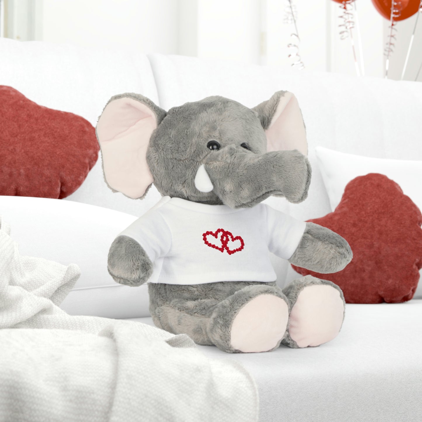 Plush Toy with T-Shirt Bear Elephant Sheep Bunny Gift for Him and Her Holiday Gifts