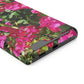 Phone Case With Card Holder with Hot Pink Bougainvillea Design