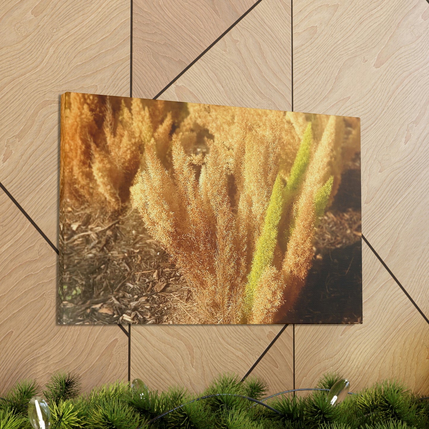 Golden Foxtail Fern | Wall Art Canvas | High Bloom Collection | Life By Ortavia