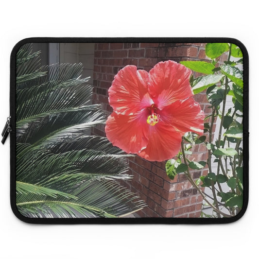 Laptop Sleeve with Peach Hibiscus Flower Design 7 Inch 10 Inch 13 Inch 15 Inch 17 Inch